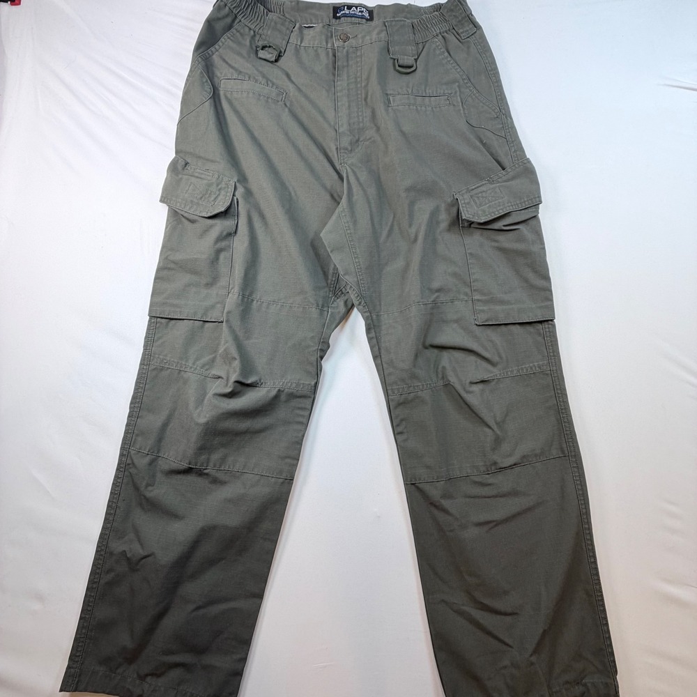 LAPG Operator Tactical Cargo Pants Mens 32x30 OD Green Ripstop Elastic Waist